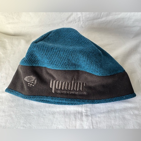 Yonder Mountain String Band Beanie Fleece Hat Airshield Teal & Black - Picture 1 of 5